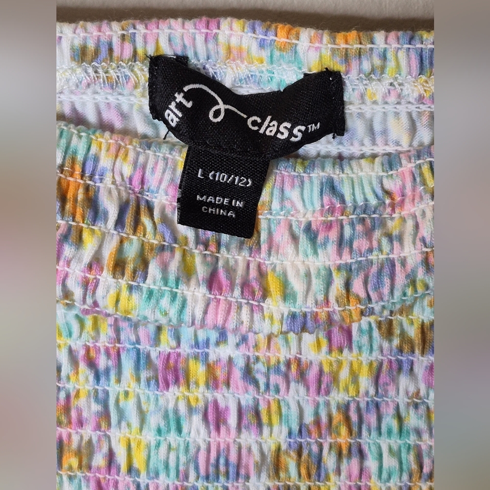 Art Class Girls Smocked Stretch Top - Picture 4 of 12